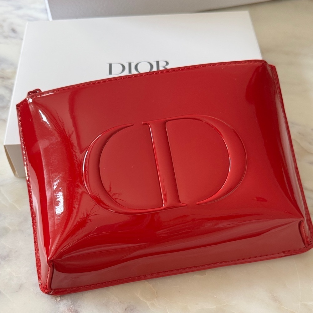 Dior // Glossy Red Cosmetic Case